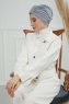 Laura - Turbante Di Cotone Grigio Chiaro