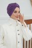 Laura - Turbante Di Cotone Violet