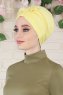 Agnes - Turbante Di Cotone Giallo - Ayse Turban