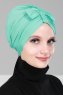 Agnes - Turbante Di Cotone Turchese - Ayse Turban