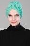 Agnes - Turbante Di Cotone Turchese - Ayse Turban