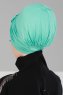 Agnes - Turbante Di Cotone Turchese - Ayse Turban