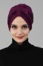 Agnes - Turbante Di Cotone Viola - Ayse Turban