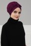 Agnes - Turbante Di Cotone Viola - Ayse Turban