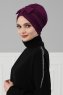 Agnes - Turbante Di Cotone Viola - Ayse Turban