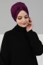 Agnes - Turbante Di Cotone Viola - Ayse Turban