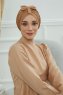 Agnes - Turbante Di Cotone Marrone Chiaro