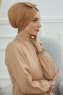 Agnes - Turbante Di Cotone Marrone Chiaro