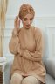 Agnes - Turbante Di Cotone Marrone Chiaro