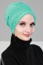 Wilma - Turbante Di Cotone Turchese - Ayse Turban
