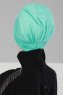 Wilma - Turbante Di Cotone Turchese - Ayse Turban