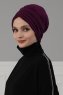 Wilma - Turbante Di Cotone Viola - Ayse Turban
