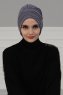 Wilma - Turbante Di Cotone Grigio - Ayse Turban