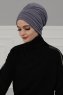 Wilma - Turbante Di Cotone Grigio - Ayse Turban