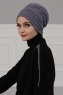 Wilma - Turbante Di Cotone Grigio - Ayse Turban