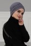 Wilma - Turbante Di Cotone Grigio - Ayse Turban