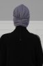 Wilma - Turbante Di Cotone Grigio - Ayse Turban