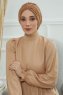 Wilma - Turbante Di Cotone Marrone Chiaro