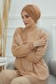Wilma - Turbante Di Cotone Marrone Chiaro