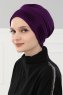 Linda - Turbante Di Cotone Viola - Ayse Turban