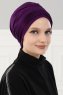 Linda - Turbante Di Cotone Viola - Ayse Turban