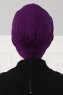 Linda - Turbante Di Cotone Viola - Ayse Turban