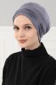 Linda - Turbante Di Cotone Grigio - Ayse Turban