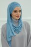 Rebecca - Turbante Di Cotone Sky Blue