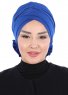 Elisabeth - Turbante Di Cotone Blu