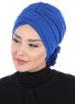 Elisabeth - Turbante Di Cotone Blu