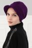 Sandra - Turbante Di Cotone Viola - Ayse Turban