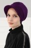 Sandra - Turbante Di Cotone Viola - Ayse Turban