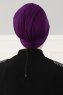 Sandra - Turbante Di Cotone Viola - Ayse Turban