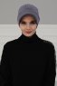 Sandra - Turbante Di Cotone Grigio - Ayse Turban