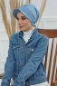 Sandra - Turbante Di Cotone Sky Blue