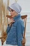 Sandra - Turbante Di Cotone Grigio Chiaro