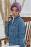 Sandra - Turbante Di Cotone Violet