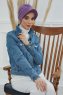 Sandra - Turbante Di Cotone Violet