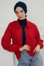 Ellie - Turbante Di Cotone Blu Navy