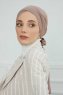 Ellie - Turbante Di Cotone Taupe