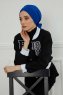 Ellie - Turbante Di Cotone Blu