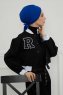 Ellie - Turbante Di Cotone Blu