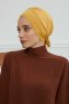 Ellie - Turbante Di Cotone Mostarda