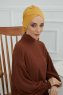 Ellie - Turbante Di Cotone Mostarda