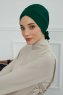Ellie - Turbante Di Cotone Verde Scuro