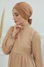 Ellie - Turbante Di Cotone Marrone Chiaro