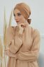 Ellie - Turbante Di Cotone Marrone Chiaro
