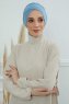 Ellie - Turbante Di Cotone Sky Blue