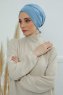 Ellie - Turbante Di Cotone Sky Blue