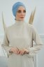 Ellie - Turbante Di Cotone Sky Blue